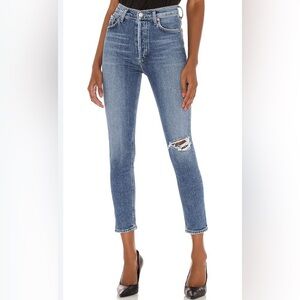AGOLDE Nico High Rise Slim Distressed 5 pckt Cropped Mid-Rise Skinny Leg Jean 23